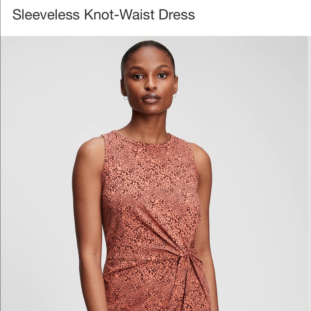 Gap Sleeveless Knot-Waist Dress